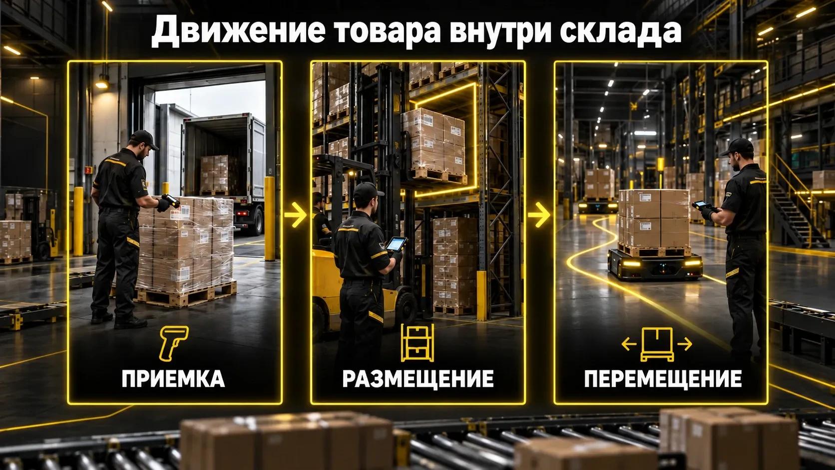 Сценарии приемки, хранения и внутреннего перемещения маркированного товара в WMS.