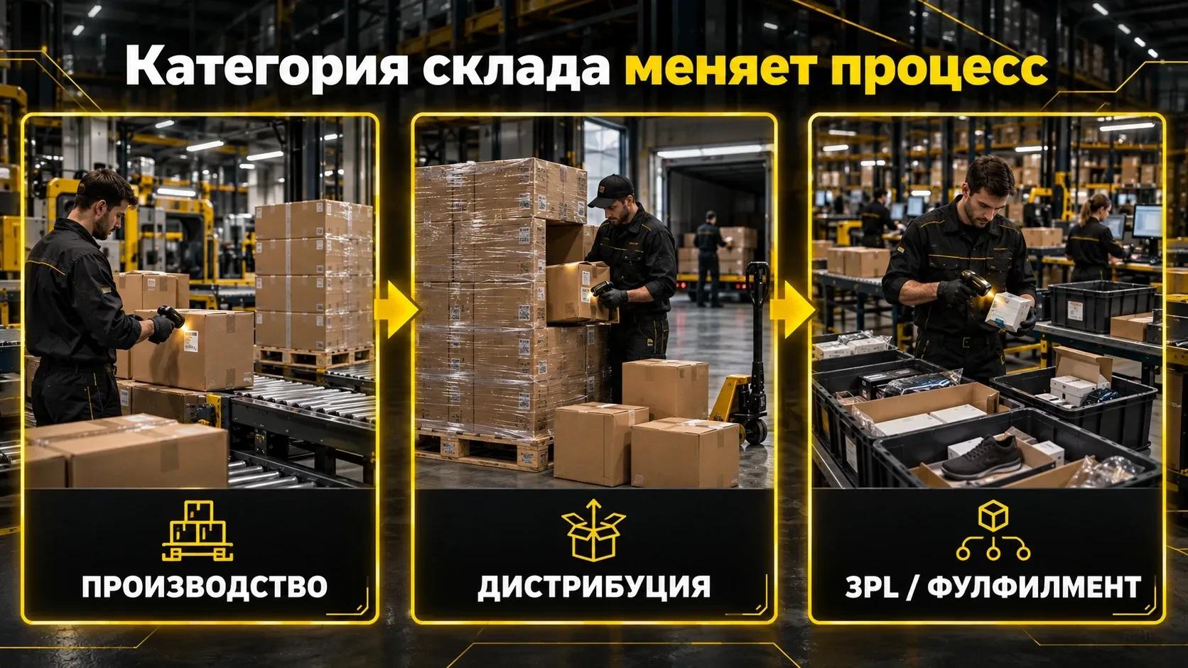 Разные сценарии маркировки на производственном, дистрибьюторском и 3PL складе.
