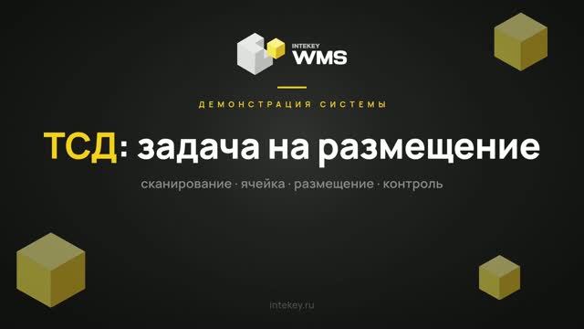 INTEKEY WMS — Выполнение размещения на ТСД | Демо, часть 10