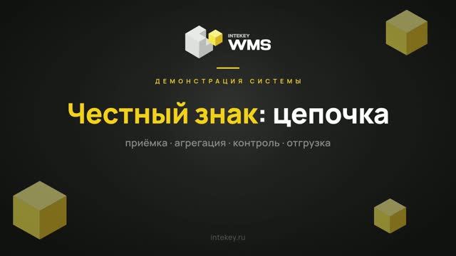 INTEKEY WMS — Честный знак: приёмка маркировки и контроль упаковки | Демо, часть 24