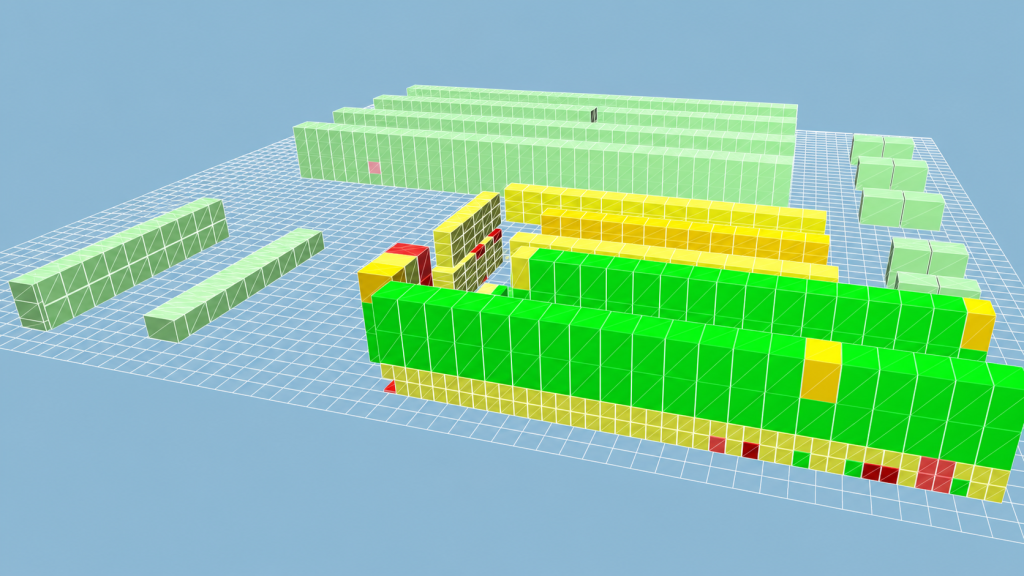 Цифровой двойник склада INTEKEY — 3D-модель и моделирование сценариев нагрузки