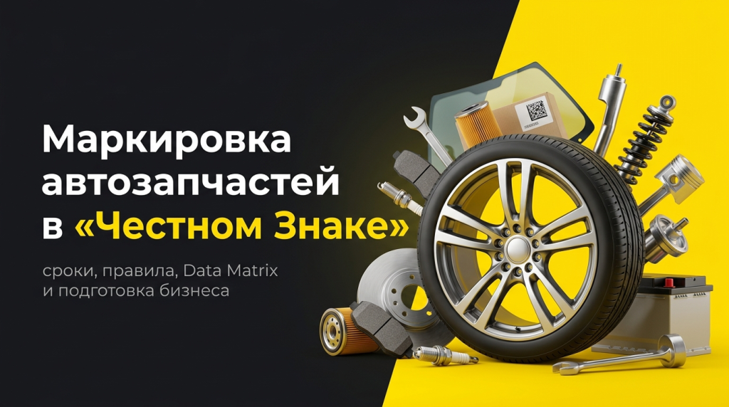 Маркировка автозапчастей в Честном Знаке 2026: сроки, правила, Data Matrix и подготовка бизнеса